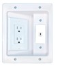 RiteAV USBC Recessed Wall Plate Cable Concealer Management Kit with