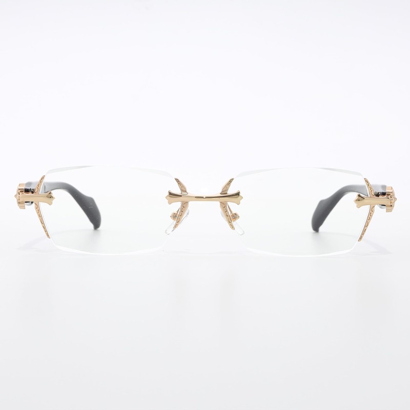 HOUSE OF WOO Rimless Sunglasses, Men's, Date Glasses, Hip Hop