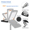 Frienda 2 Pieces Lighted Telescoping Inspection Mirror Flexible Retractable LED