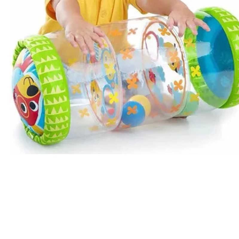 Baby Crawling Roller PVC Inflatable with Balls and Bells -
