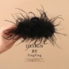 Hair Clips Pin 9.5CM - Black Small Feather Clip 5ea