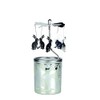 Kerzenfarm Bunny Rotary Carousel for Tealights, Metal and Glass, 16.5cm