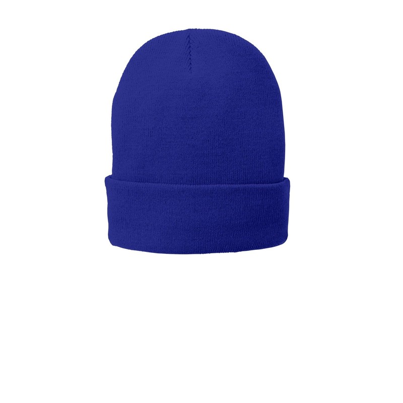 Port & Company Fleece-Lined Knit Cap OSFA White