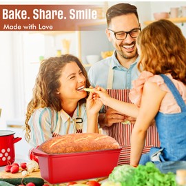 Teenyyou Enamelled Cast Iron Dutch Oven Pot with Lid 4QT Heavy Duty Cast Iron Bread Pan with Dual Handles Nonstick Enameled Cookware for Sourdough Bread Baking Roasting Stewing Braising Frying, Red