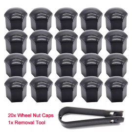 Unbranded Universal Car Wheel Nut Lug Covers Cap Screw  19mm/0.75" with Clip Pack of 20