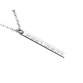Custom Coordinates necklace, location necklace, latitude longitude necklace, coordinate necklace, engraved coordinates, engraved coordinates necklace, gps location necklace