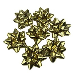 MMvolesy Gold Christmas Confetti Gift Star boxs Star Bows splendorette Christmas Valentine's Day Self Adhesive Bows for Gifts Wrapping Holiday Presents（12Pc)