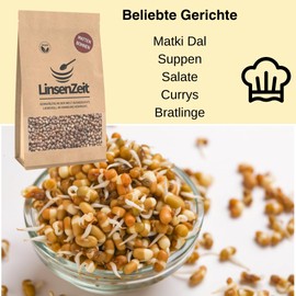 LinsenZeit Moth Beans 600 g - Matki Beans - Moth Dal - Moath Beans - Great Source of Protein - Vegan & No Additives & Premium Quality