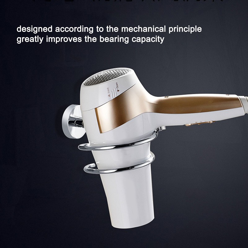 304 Stainless Steel Hair Dryer Rack Keep Tidy Wall Mount