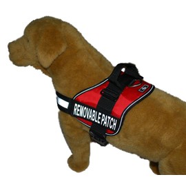 Therapy Dog Harness with Removable Saddle Bag Backpack Pack Carrier Traveling Carrying Bag. 2 Removable Therapy Dog Removable Patches. Please Measure Dog Before Ordering. Made by Doggie Stylz