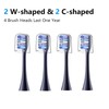 Marlincare Replacement Electric Toothbrush Heads, 4 Pack for One Year