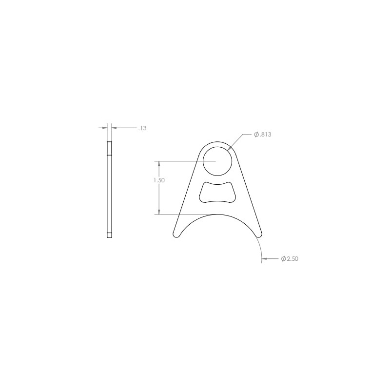 GSI Stainless Steel Exhaust Hanger 1.50" x 2.50" (2 Pack)