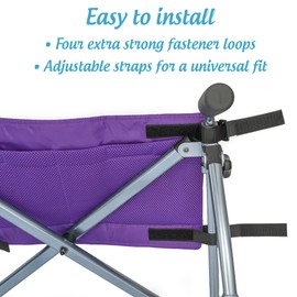 Top Glides 5-Pocket Carry-All Pouch for Stander Folding Walkers (Purple)