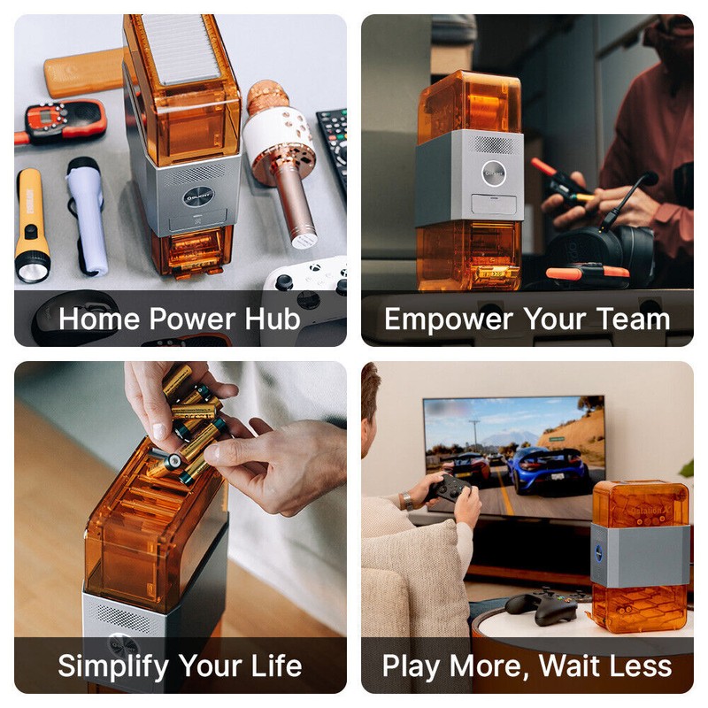 Olight Ostation X 3-in-1 Automatic AA Battery Charger, Adapter/Batter