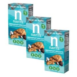 Nairn's Gluten Free Chocolate & Coconut Breakfast Biscuits, 5.64oz (Pack of 3)