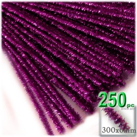 The Crafts Outlet Chenille Sparkly Stems, Pipe Cleaner, 12-in (30-cm), 250-pc, Copper