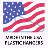 Heavy Duty Plastic Hangers, Made in USA, White Heavy Weight