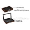 Lifomenz Co Wood Cufflink Box with Glass Window Cufflink Display