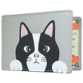 Mala Leather Vinny & Victor Leather Travel Card/Season Ticket Holder 698TC_11 Grey