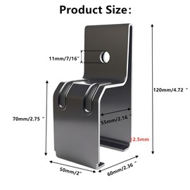 YOVXKAN Box Rail Hanger Bracket, Heavy Duty Exterior Barn Door Hardware, Used to Mount Rail for a Barn Door,Included Bolts (Black ，4 Pack