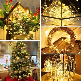 ITICdecor Solar Fairy Lights, 2 Pack 33FT 100LED Solar Lights Outdoor Garden String Lights for Patio Yard Wedding Party Christmas Decoration (Warmwhite)