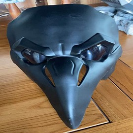 damdos Doctor Ravens Reaper Adult Cosplay Mask Crow Reaper Masks Nevermore Skin Pest Doctor Mask Birds Crow Punk Mask PVC Material, black