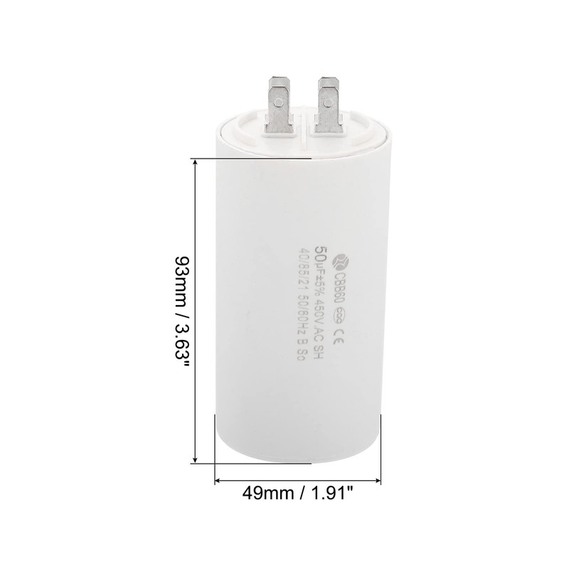 PATIKIL CBB60 50uF Running Capacitor,2Pcs AC 450V 4 pins 50/60Hz