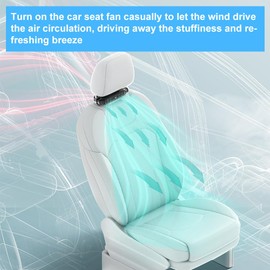 FOGARI Car Fans, Portable USB Fans, Backrest Pad Plug-In Car Fans for Sedans, SUVs, RVs and Other Vehicles Equipped with Car Seat Fans