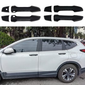 AOKIO Compatible with 2017 2018 2019 2020 2021 2022 Honda CRV Accessories Exterior Door Handle Cover Trim (Glossy Black)