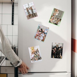 5PCS Refrigerator Magnetic Picture Magnetic Picture Frame, Strong Magnetic Photo for 6 Inch Photos with Transparent Cover