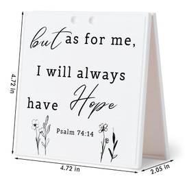 Inspirational Gifts I Will Always Have Hope Motivational Plaque Desk Sign for Office Desk Table Shelf Coworker Gift for Birthday White Elephant