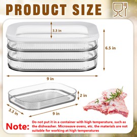 Tioncy Deli Meat Container for Fridge Bacon Container for Refrigerator Stackable Food Storage Boxes with Lid for Cold Cuts, Salami, Deli, Lunch Meat,turkey, Bologna, Deli and Luncheon Meat