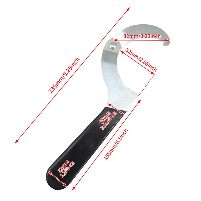 HDBUBALUS Universal Motorcycle Shock Adjustment Tool Shock Spanner Wrench 1