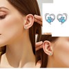 jagosen Silver Studs Earrings For Women Girls Heart Earrings Cat