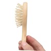 Gatuida Wooden Massage Comb with Cushion Portable Scalp Brush for
