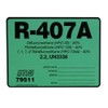 R-407A / R407A HVAC/R Labels # 79511 Color Coded Refrigerant
