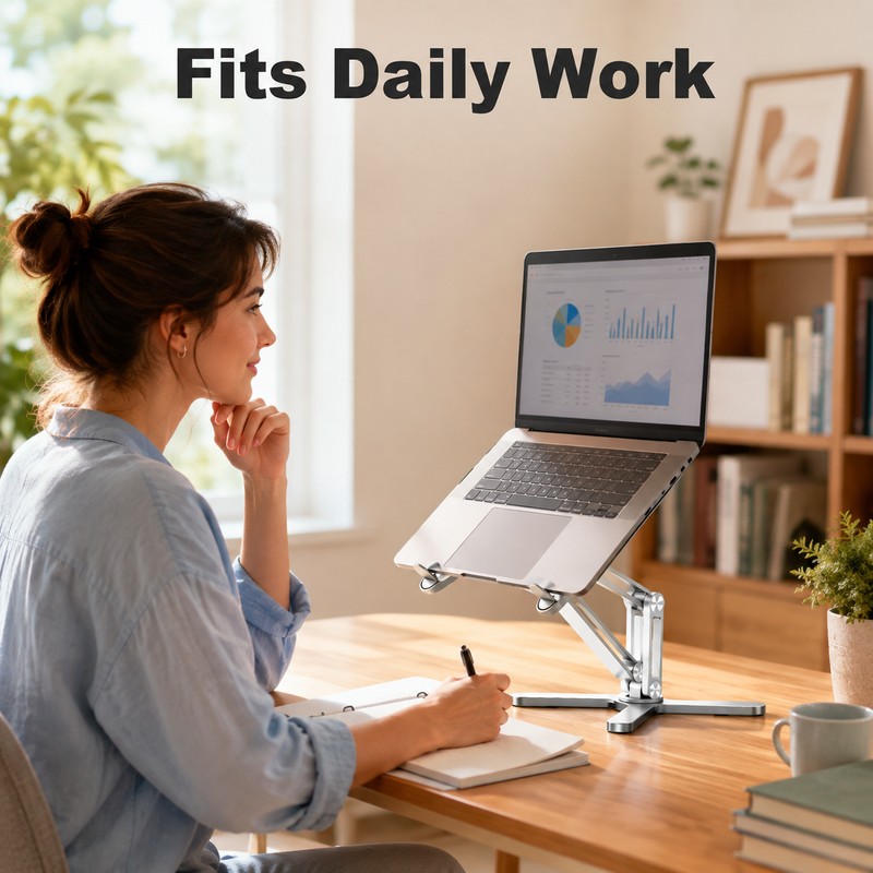Foldable Laptop Stand for Desk and Travel - Aluminum Alloy