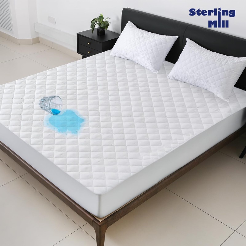 Sterling Mill Premium Quality Extra Deep 17” Waterproof Quilted Fitted