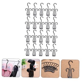 Cabilock 40 pcs Shop Clo Wall Multi-Functional Connectable Holders Accessories Rack Slipper Double Shoes Hook Storage Hanging Dry Household Black Plastic Hangers Racks Hooks for Saving