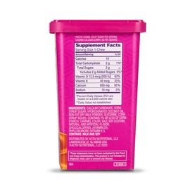 Viactiv Max Formula Calcium +Vitamin D3 Supplement for Bone Health, Rich Caramel, 100 Soft Chews - 6 Pack