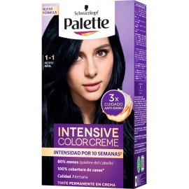 Tinte color negro azul intensive color creme Palette