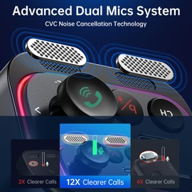 Syncwire Bluetooth 5.4 FM Transmitter Car Charger 54W PD&QC 3.0 USB Type-C Charger Adapter [Fast Charging] [Stronger Mics & HiFi Deep Bass] [Light Switch] Wireless Radio Receiver Hands-Free Calling