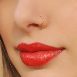 VCMART Fake Nose Ring Stainless Steel Fake Nose Rings for Women Fake Nose Ring Piercing Non Pierced Clip On Faux Nose Rings Piercing Fake Piercings Jewelry Silver