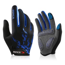 BEACE Cycling Gloves Bike Gloves Biking Gloves for Men Women with Touch Screen-Full Finger Mountain Bike Gloves Workout Gloves Road Bicycle Gloves with Anti-Slip silicone palm