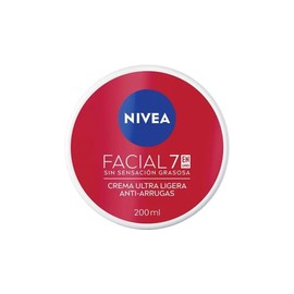 NIVEA Crema Facial Hidratante Antiedad 7 En 1 Cuidado Anti Arrugas (200 ml), crema reafirmante de sensación ligera y rápida absorción 24 horas de humectación sin sensación grasosa con antioxidantes
