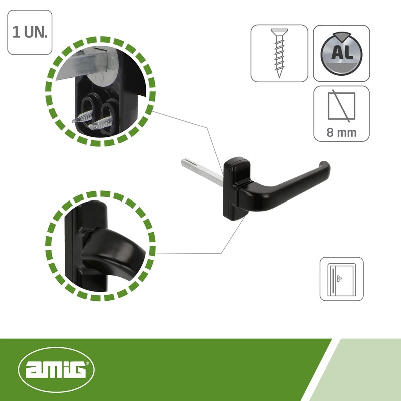 Amig - Modern Aluminium Door Handle Model Epsilon | Ergonomic