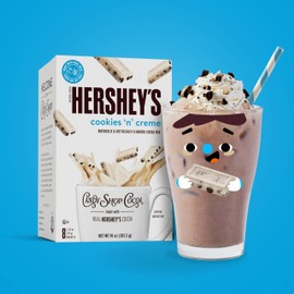 Candy Shop Cocoa HERSHEY'S COOKIES 'N' CREME Cocoa Mix Hot Chocolate Make Hot or Iced Cocoa Made With Real Milk Gluten Free 1.25 oz Packet (8 count)