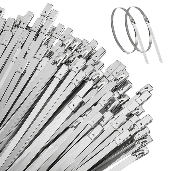 LCOUACEO Stainless Steel Cable Ties Long 250 x 4.6 mm,
