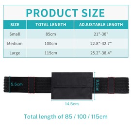 Peritoneal Dialysis Belt, Breathable Mesh PD Catheter Fixation Belt, Used for Safe Gastric and Abdominal Feeding of Peg, G, J Tubes for Male and Female Adult Patients, with Storage Bag (Black,S)