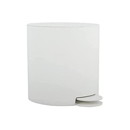 MSV Kosmetikeimer Osaki Mülleimer Treteimer Abfalleimer - 3 Liter – mit herausnehmbaren Inneneimer - Weiß